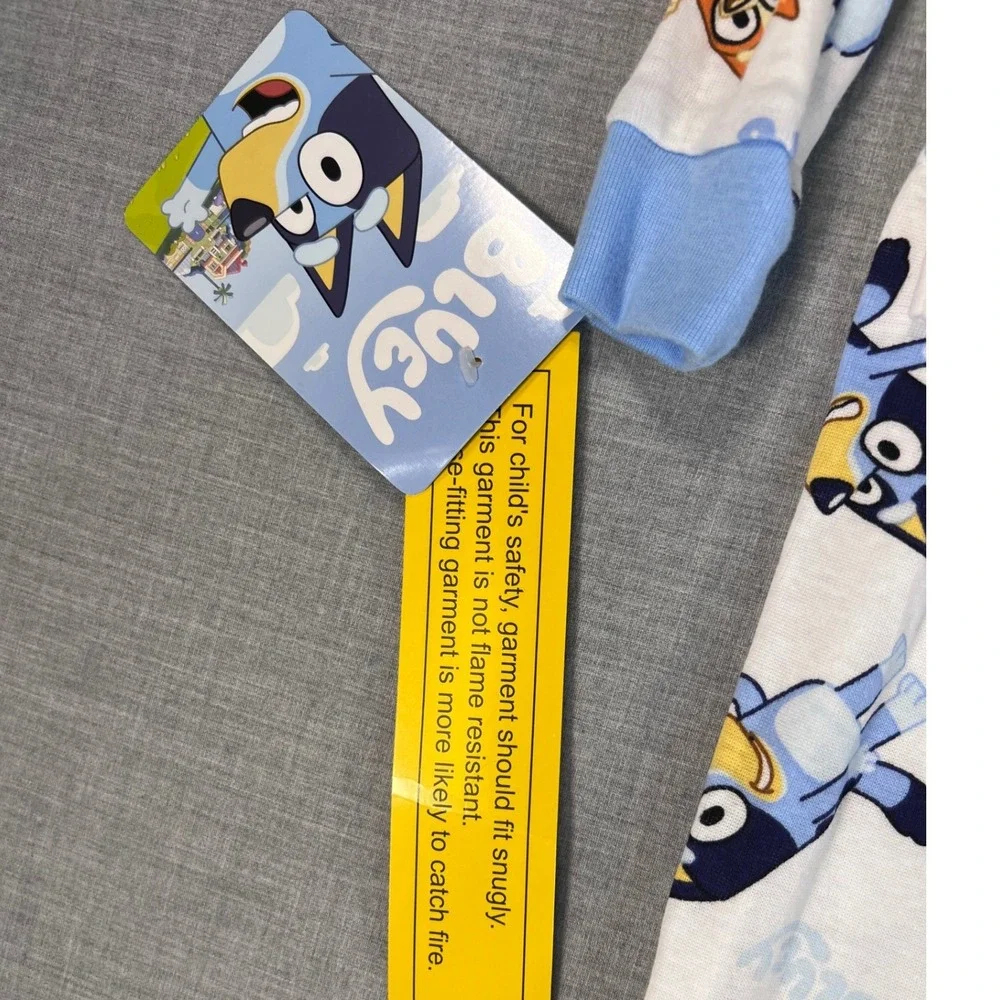 Bluey Toddler Pajamas 4 Piece Set 5T Cotton Viscose Bluey Bingo Blue Navy New